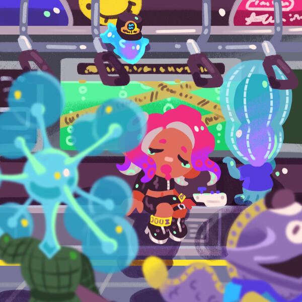 Aboard the Metro