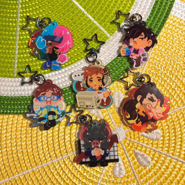 Dis - Rainbow Acrylic Keychain